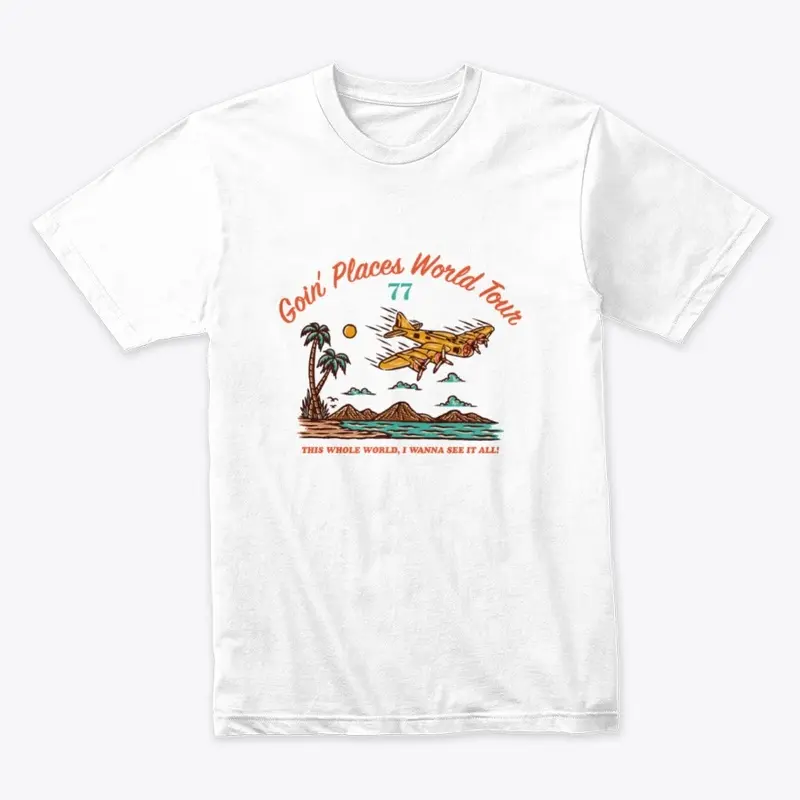 Goin' Places World Tour '77 White Tee